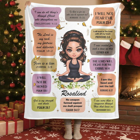 Blanket Custom KNT / White / 30x40in / 76x101cm I Can Do All Things Through Christ - Personalized Religious Affirmation Custom Blanket