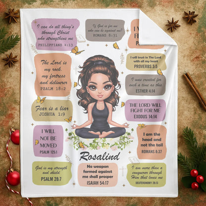 I Can Do All Things Through Christ - Personalized Religious Affirmation Custom Blanket