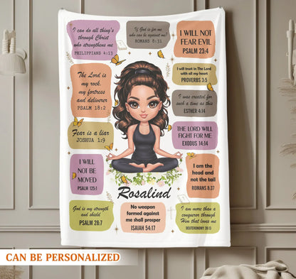 I Can Do All Things Through Christ - Personalized Religious Affirmation Custom Blanket
