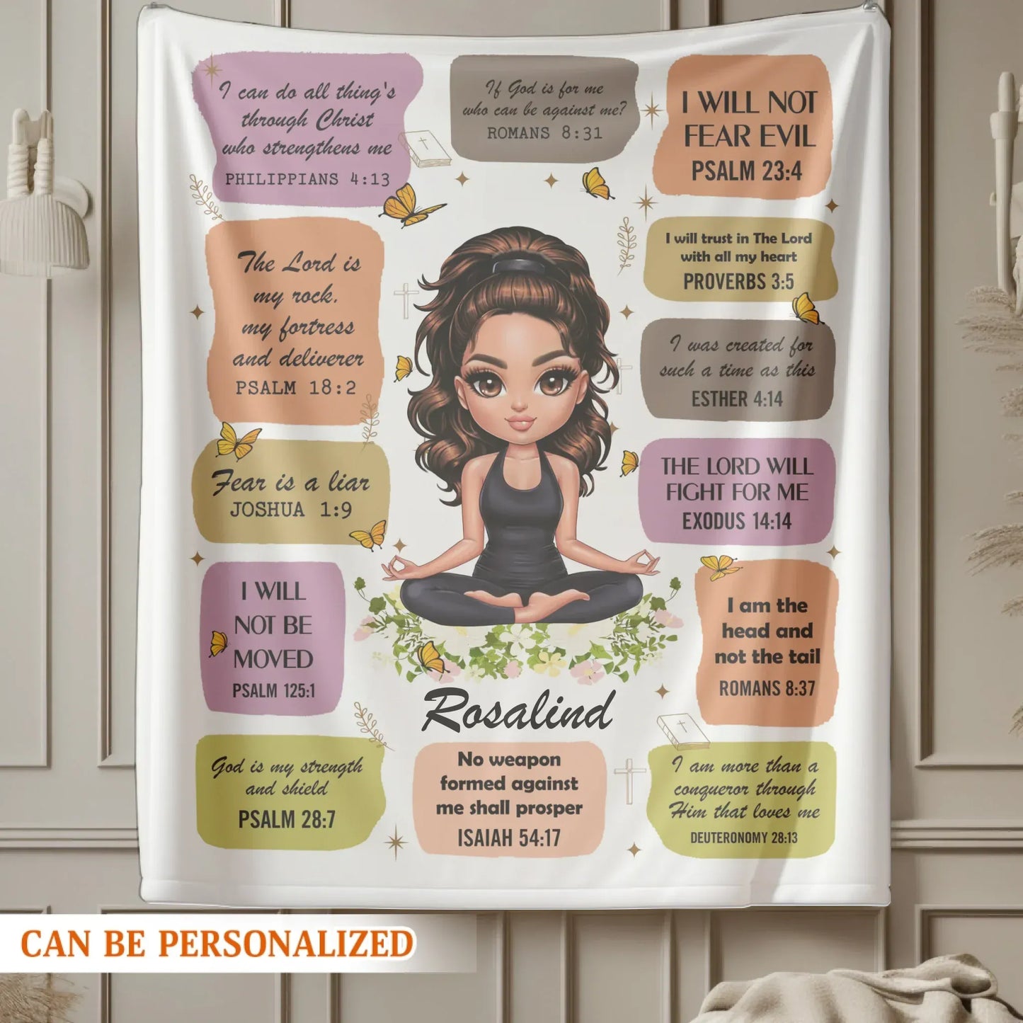 I Can Do All Things Through Christ - Personalized Religious Affirmation Custom Blanket