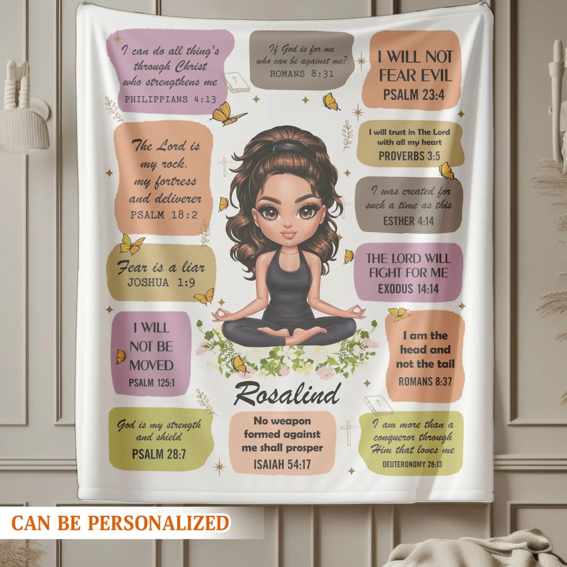 I Can Do All Things Through Christ - Personalized Religious Affirmation Custom Blanket