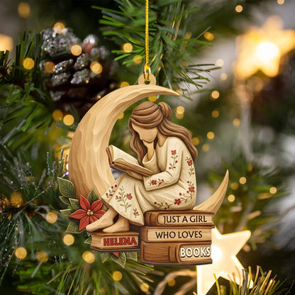 Lost In The Pages - Personalized Book Lovers Custom Acrylic Ornament