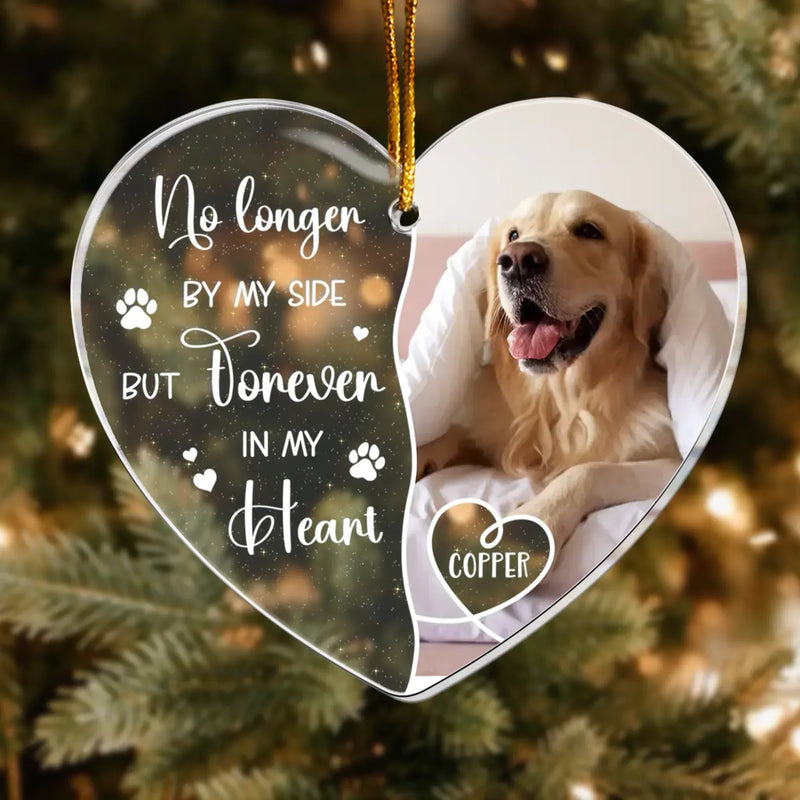 Personalized Ornaments No Longer By My Side But Forever in My Heart - Personalized Dog Acrylic Photo Ornament