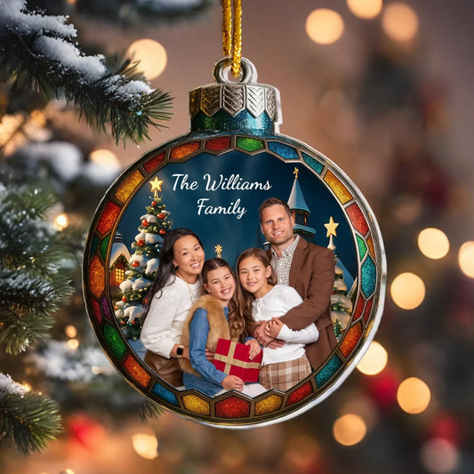 Ornament Acrylic / Glass / 3.5in / 8.9cm Custom Photo Family Themes 2025 - Personalized Acrylic Photo Ornament