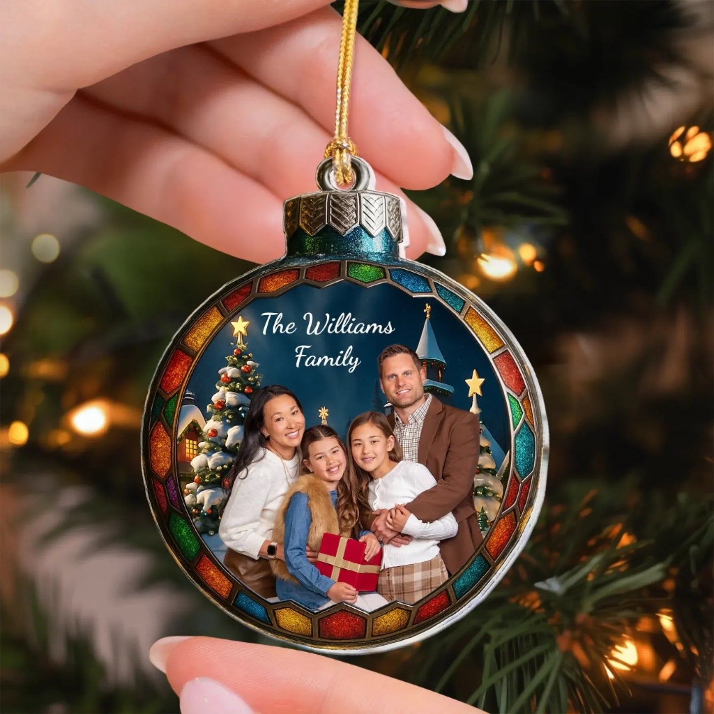 Custom Photo Family Themes 2025 - Personalized Acrylic Photo Ornament