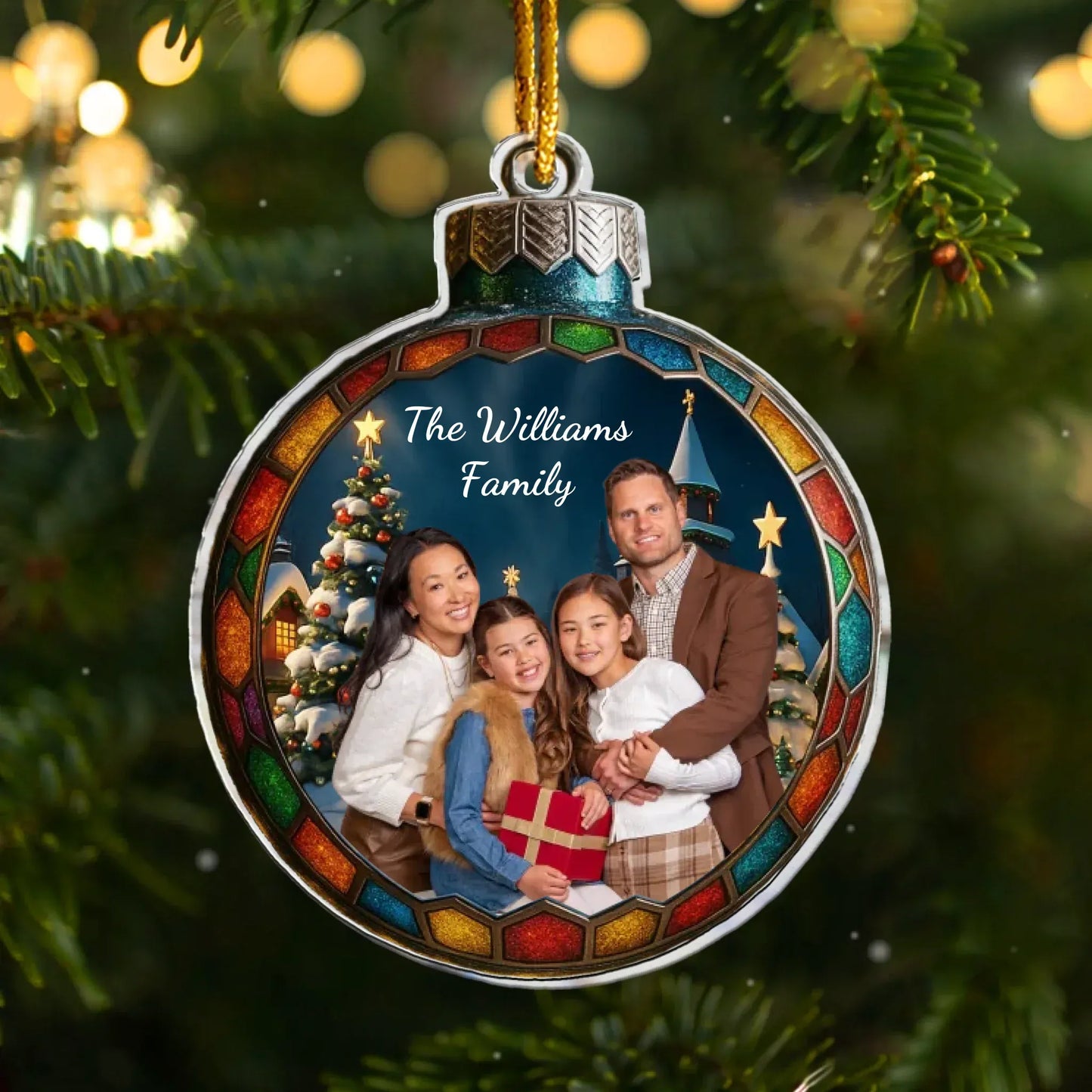 Custom Photo Family Themes 2025 - Personalized Acrylic Photo Ornament