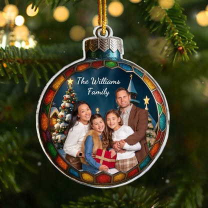 Custom Photo Family Themes 2025 - Personalized Acrylic Photo Ornament