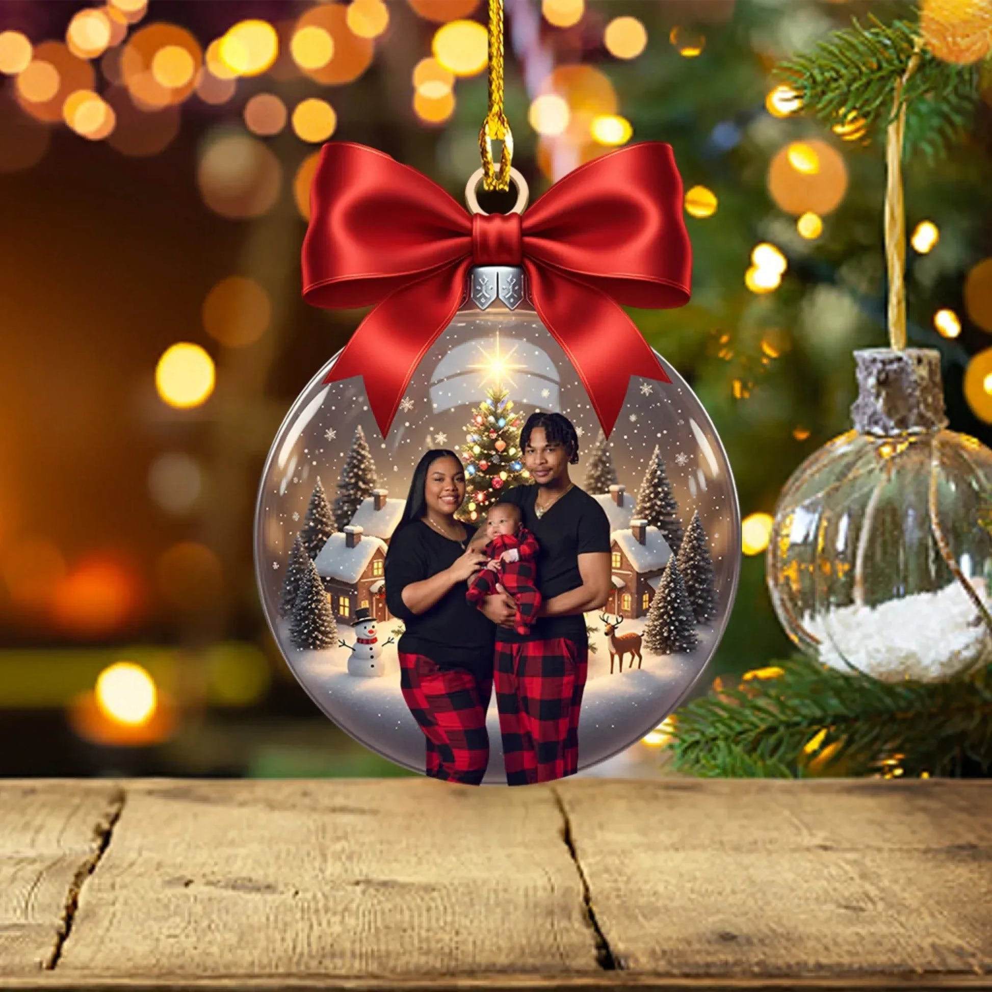 Together Making Holiday Memories - Personalized Family Photo Custom Acrylic Ornament