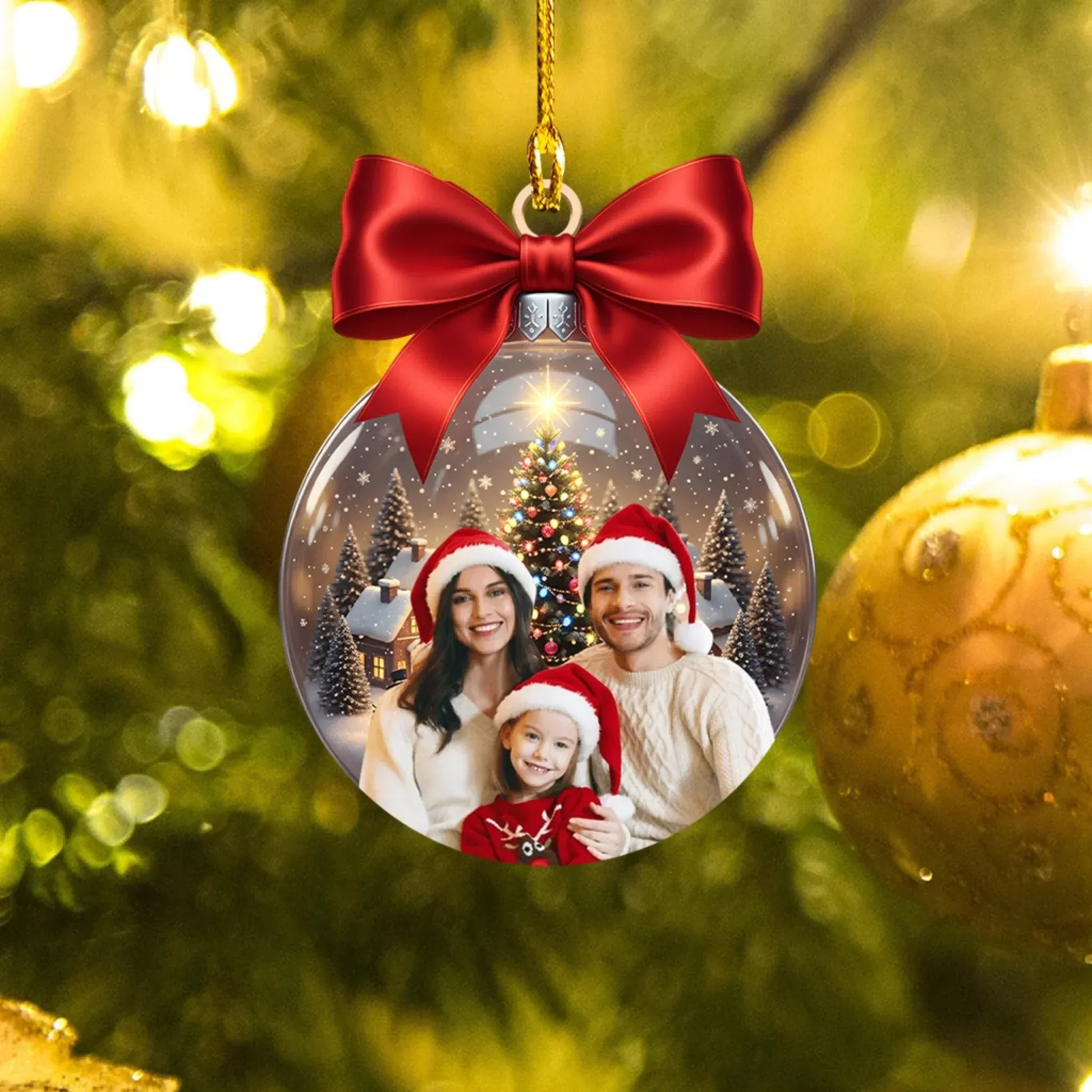 Together Making Holiday Memories - Personalized Family Photo Custom Acrylic Ornament