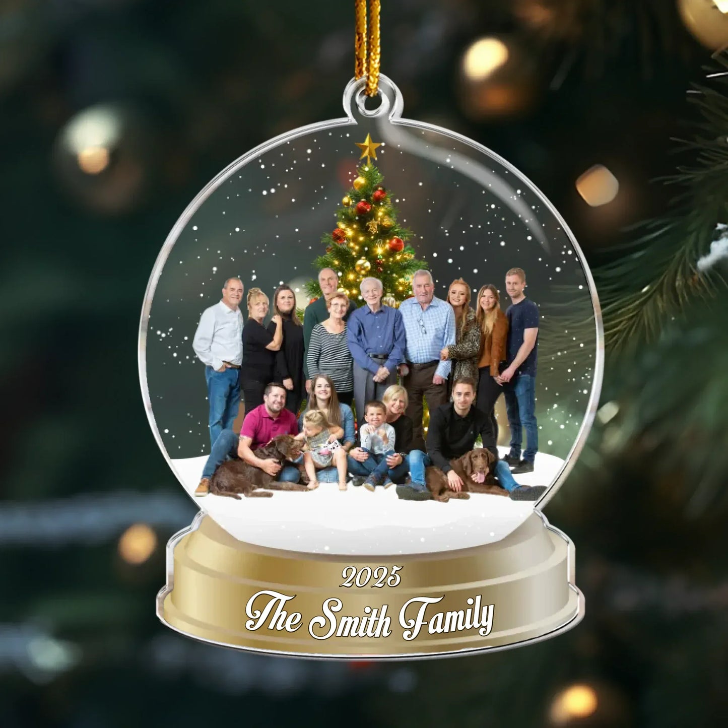 Personalized Ornaments Ornament Acrylic / Glass / 3.5in / 8.9cm Custom Photo Family, Friends - Personalized Acrylic Photo Ornament