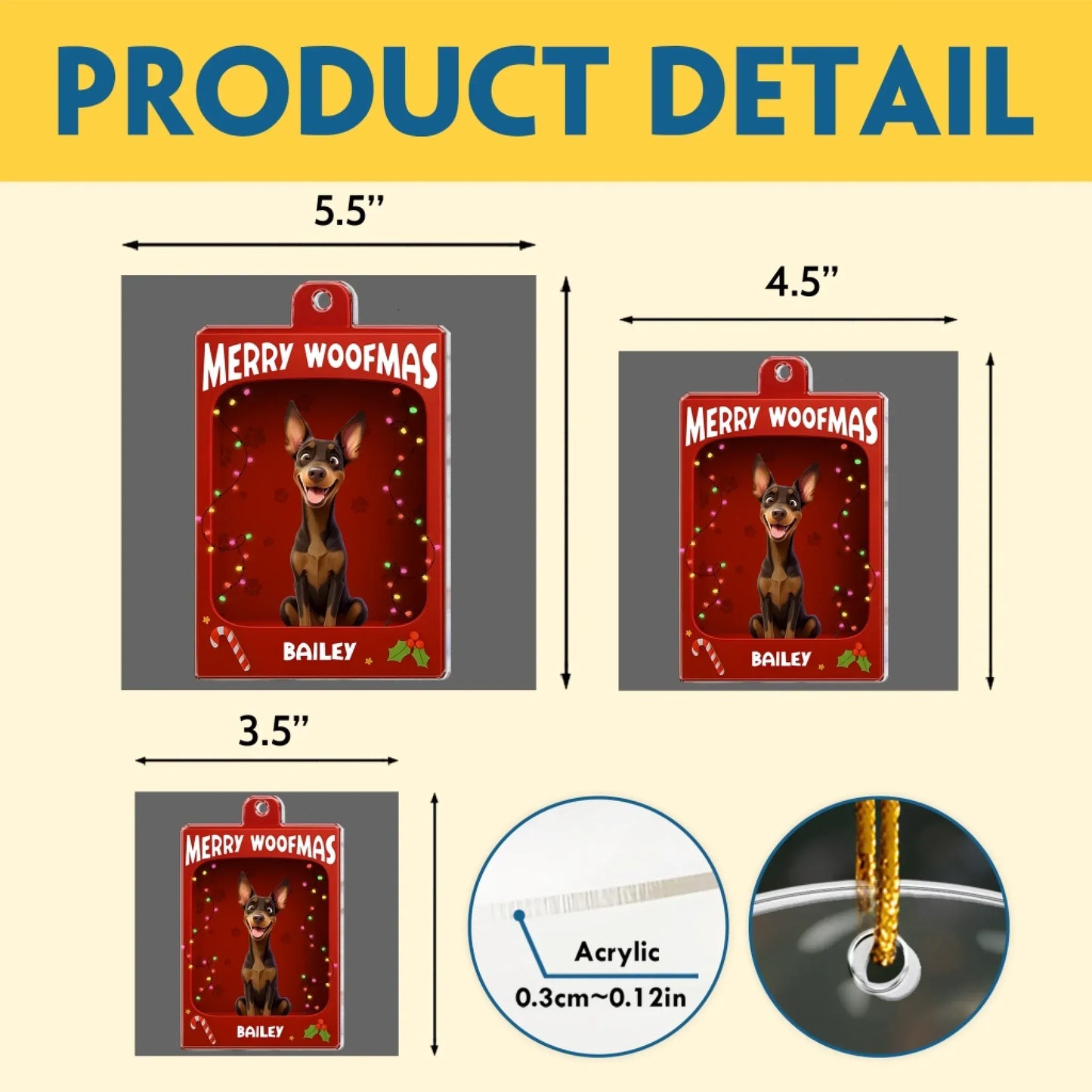 Personalized Ornaments Dog Christmas Toy Box - Merry Woofmas 2025 - Personalized Acrylic Ornament