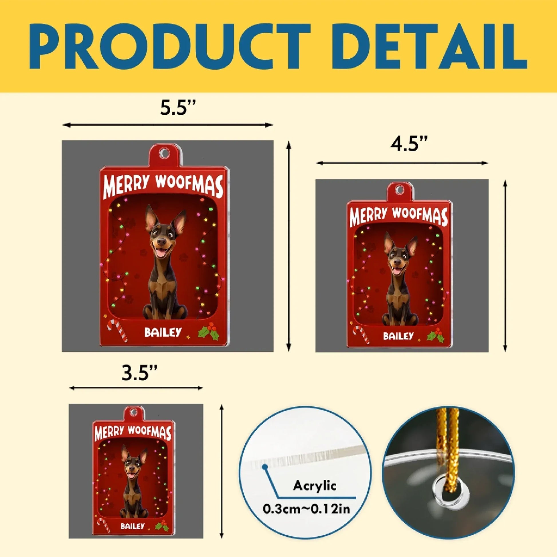 Personalized Ornaments Dog Christmas Toy Box - Merry Woofmas 2025 - Personalized Acrylic Ornament
