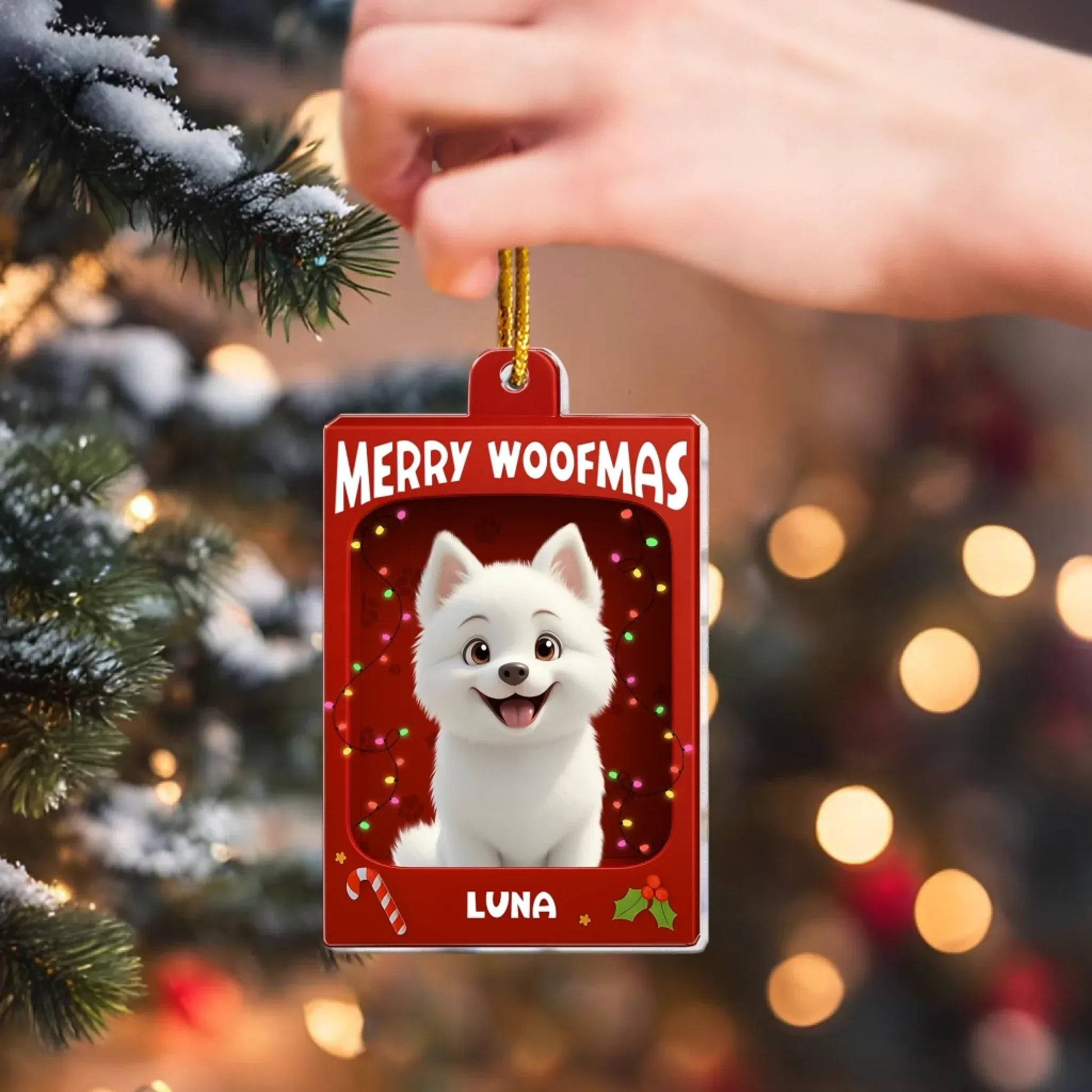 Personalized Ornaments Dog Christmas Toy Box - Merry Woofmas 2025 - Personalized Acrylic Ornament