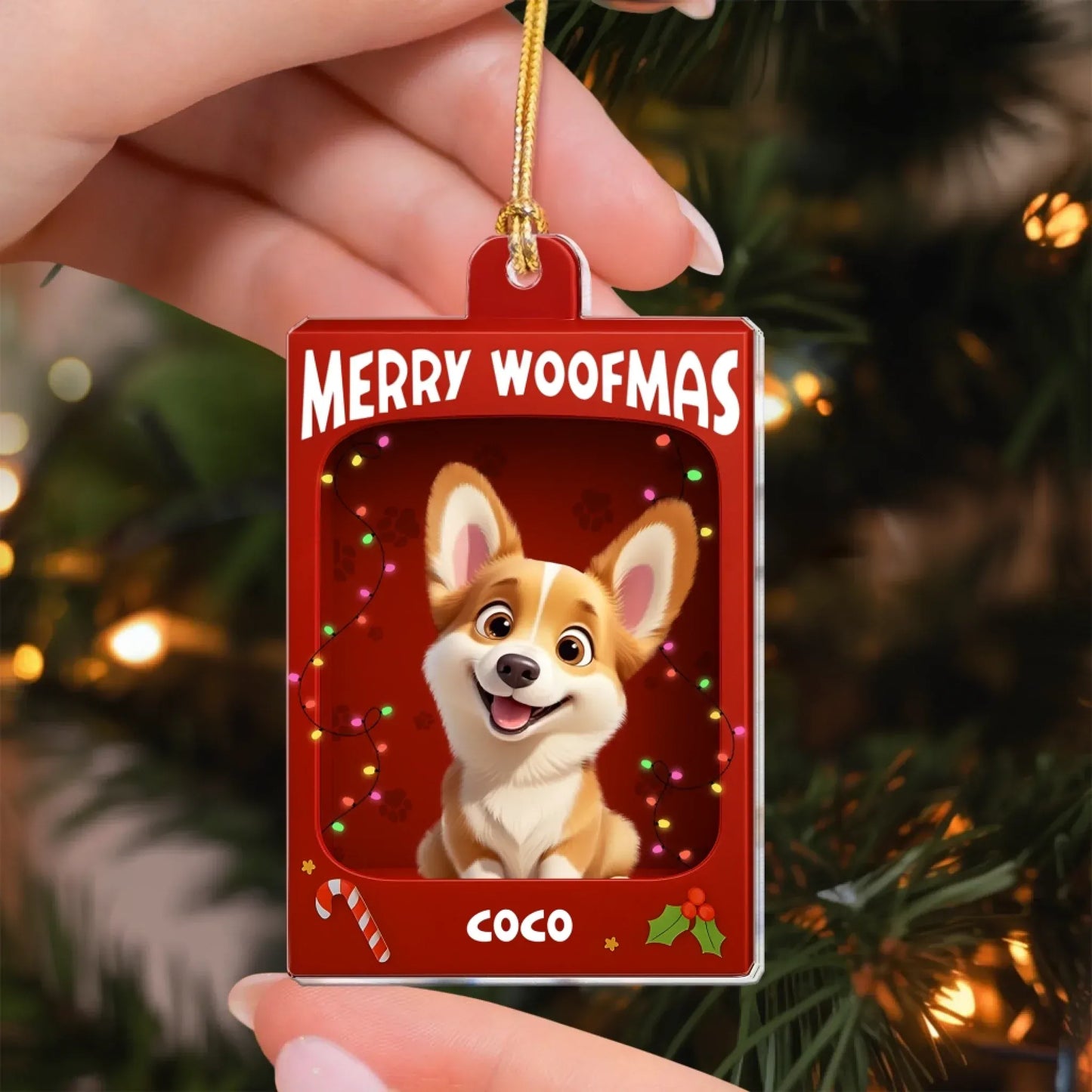 Personalized Ornaments Dog Christmas Toy Box - Merry Woofmas 2025 - Personalized Acrylic Ornament