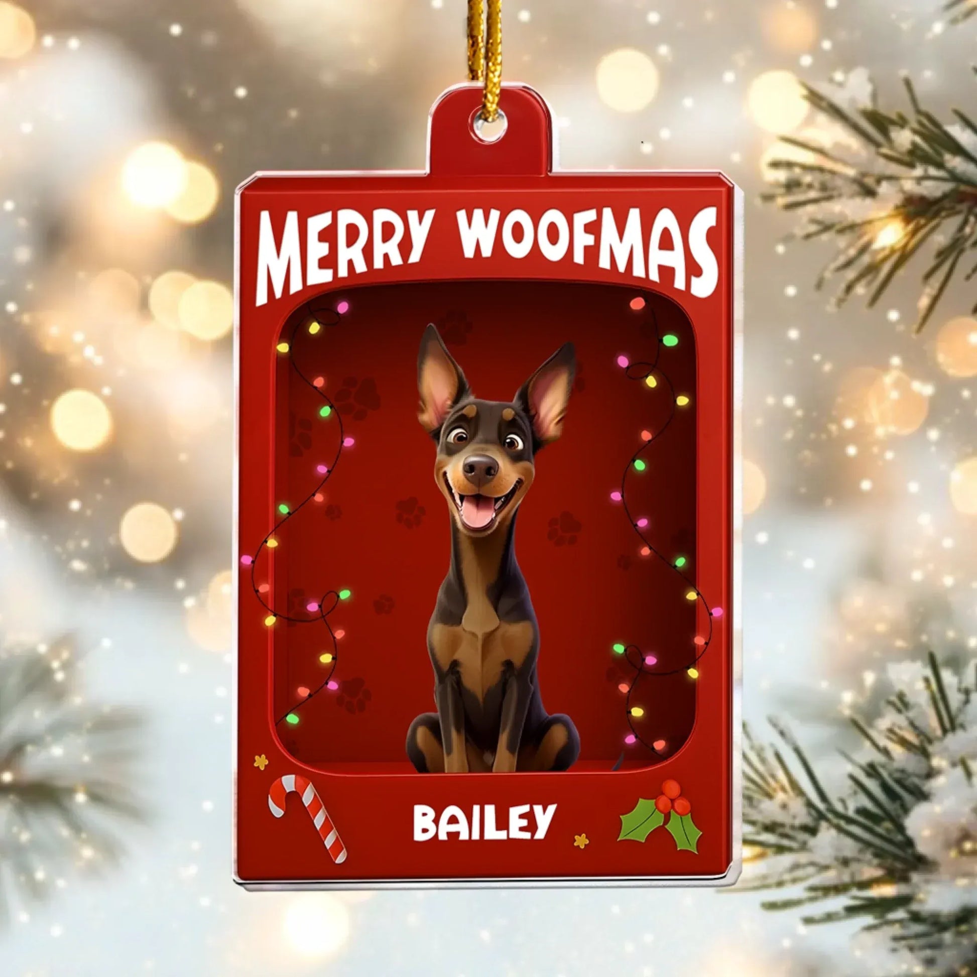 Personalized Ornaments Dog Christmas Toy Box - Merry Woofmas 2025 - Personalized Acrylic Ornament
