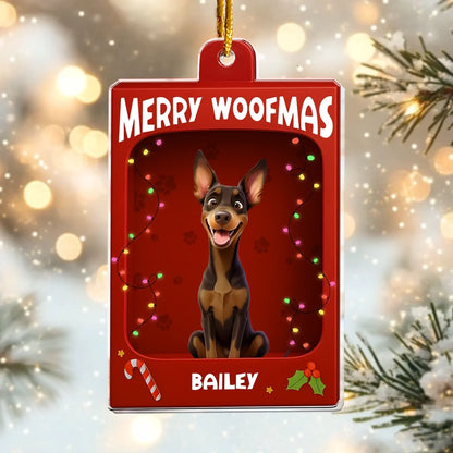 Personalized Ornaments Dog Christmas Toy Box - Merry Woofmas 2025 - Personalized Acrylic Ornament