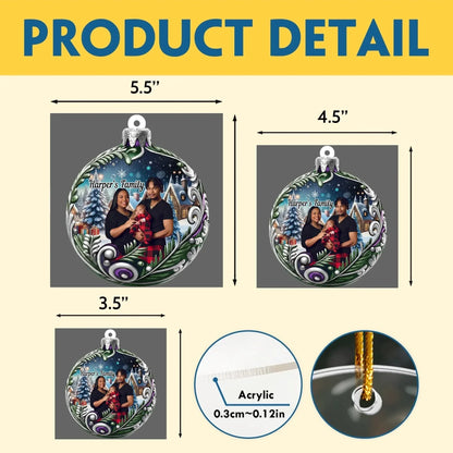 Enchantment Under The Snow - Personalized Photo Acrylic Ornament