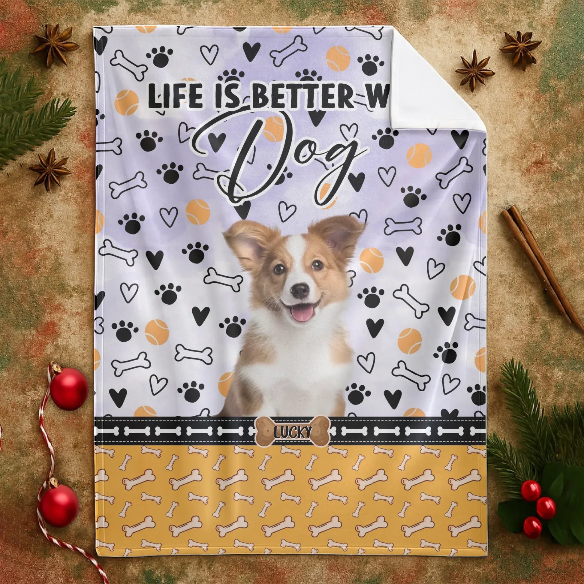 Personalized Blankets Life Is Better With Dog - Personalized Multi Dog Photo & Name Custom Blanket