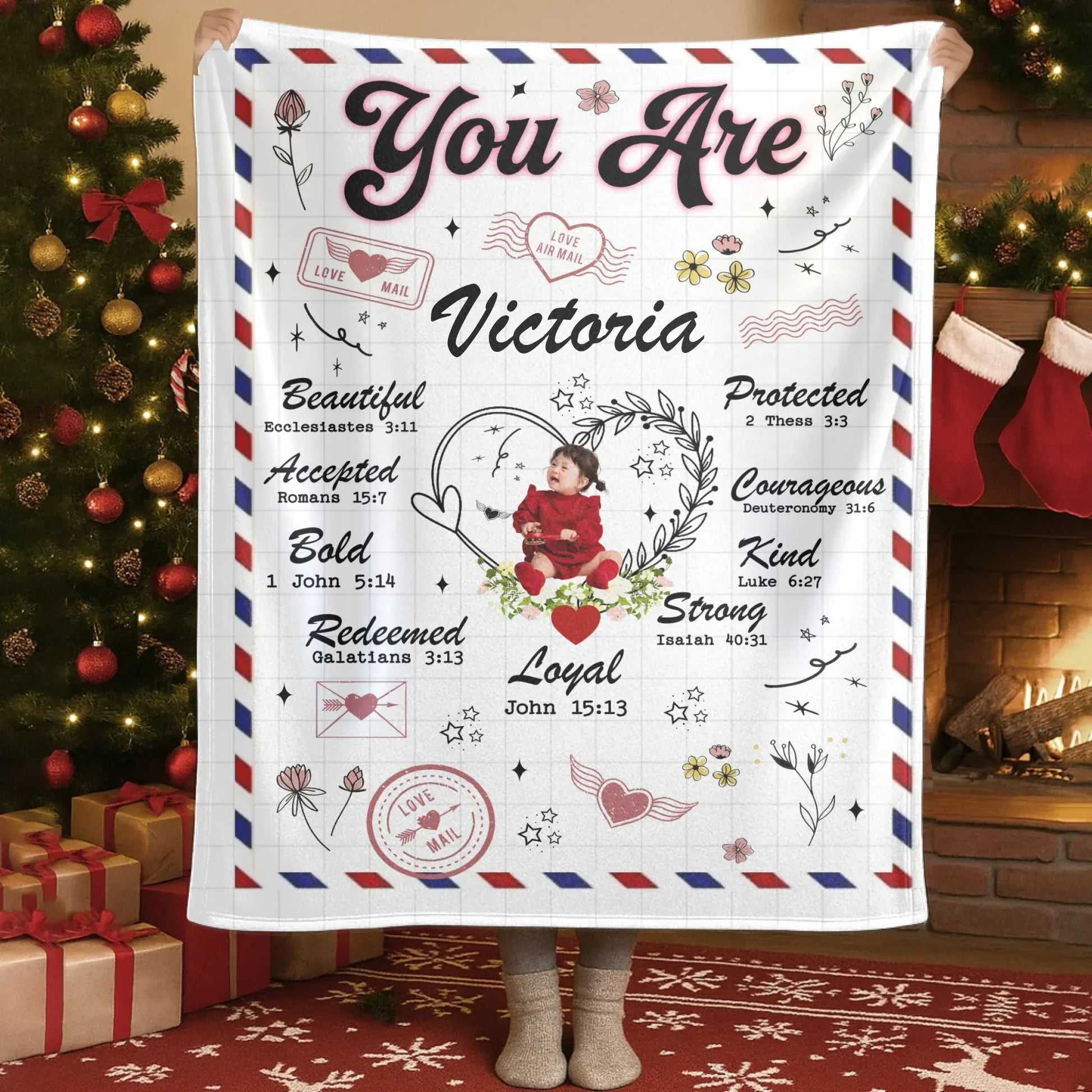 Personalized Blankets You Are Bible Verse Christian Scripture – Personalized Blanket