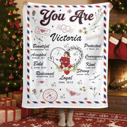 Personalized Blankets You Are Bible Verse Christian Scripture – Personalized Blanket