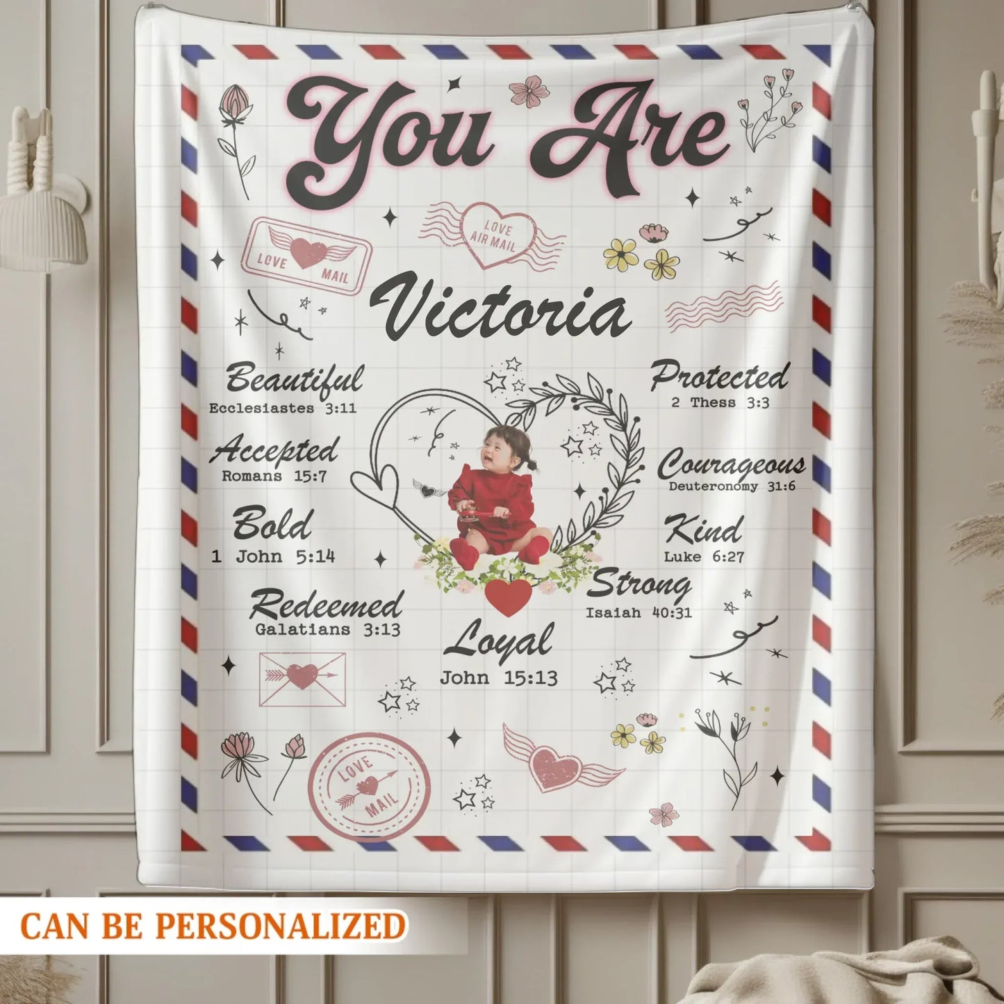 Personalized Blankets You Are Bible Verse Christian Scripture – Personalized Blanket