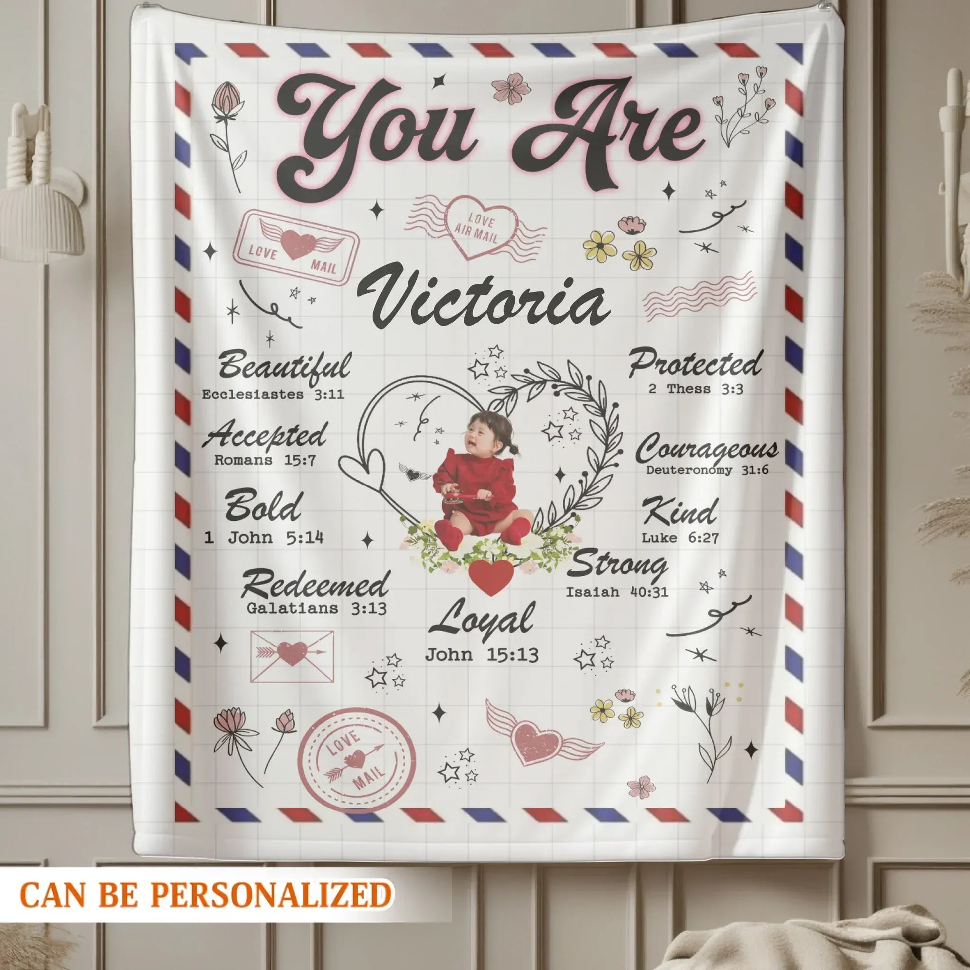 Personalized Blankets You Are Bible Verse Christian Scripture – Personalized Blanket