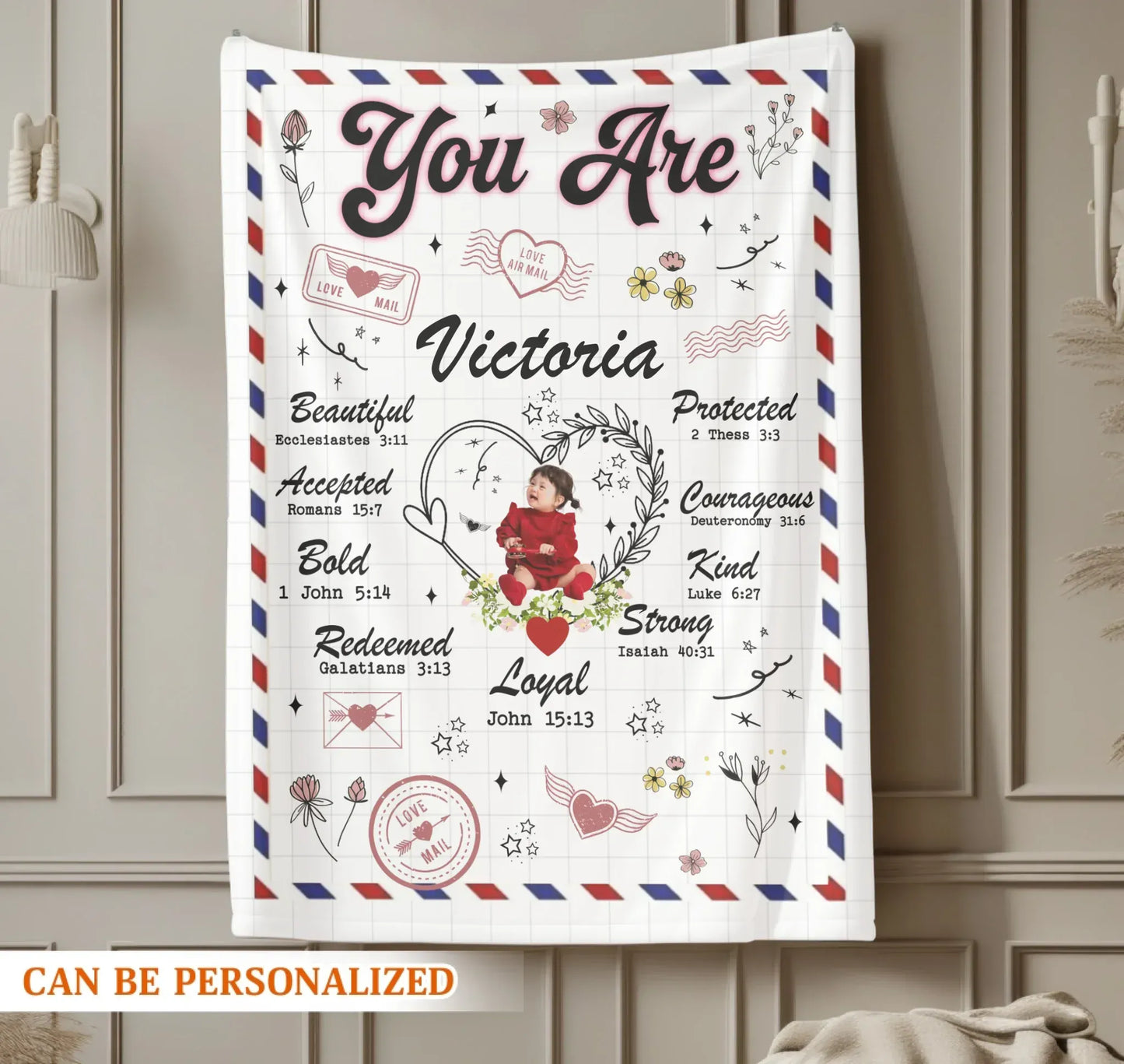 Personalized Blankets You Are Bible Verse Christian Scripture – Personalized Blanket