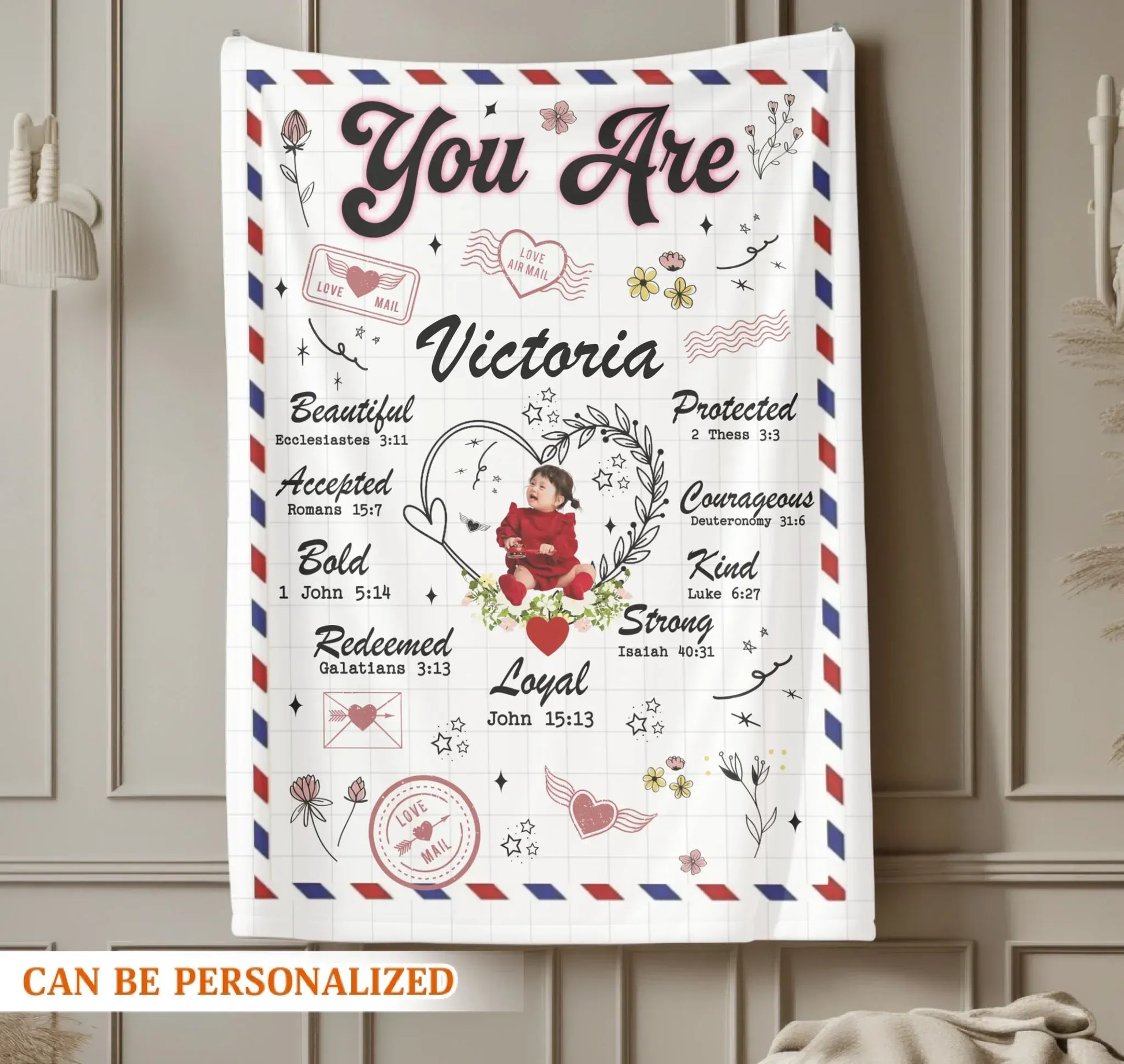 Personalized Blankets You Are Bible Verse Christian Scripture – Personalized Blanket