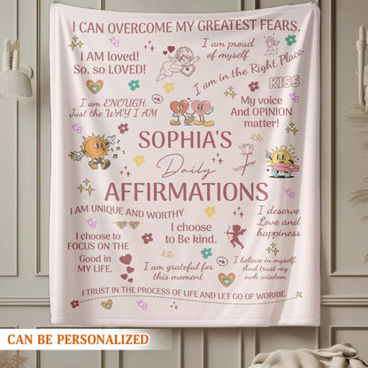 Personalized Blankets I Am Enough Just The Way I Am - Personalized Daily Affirmations Custom Blanket