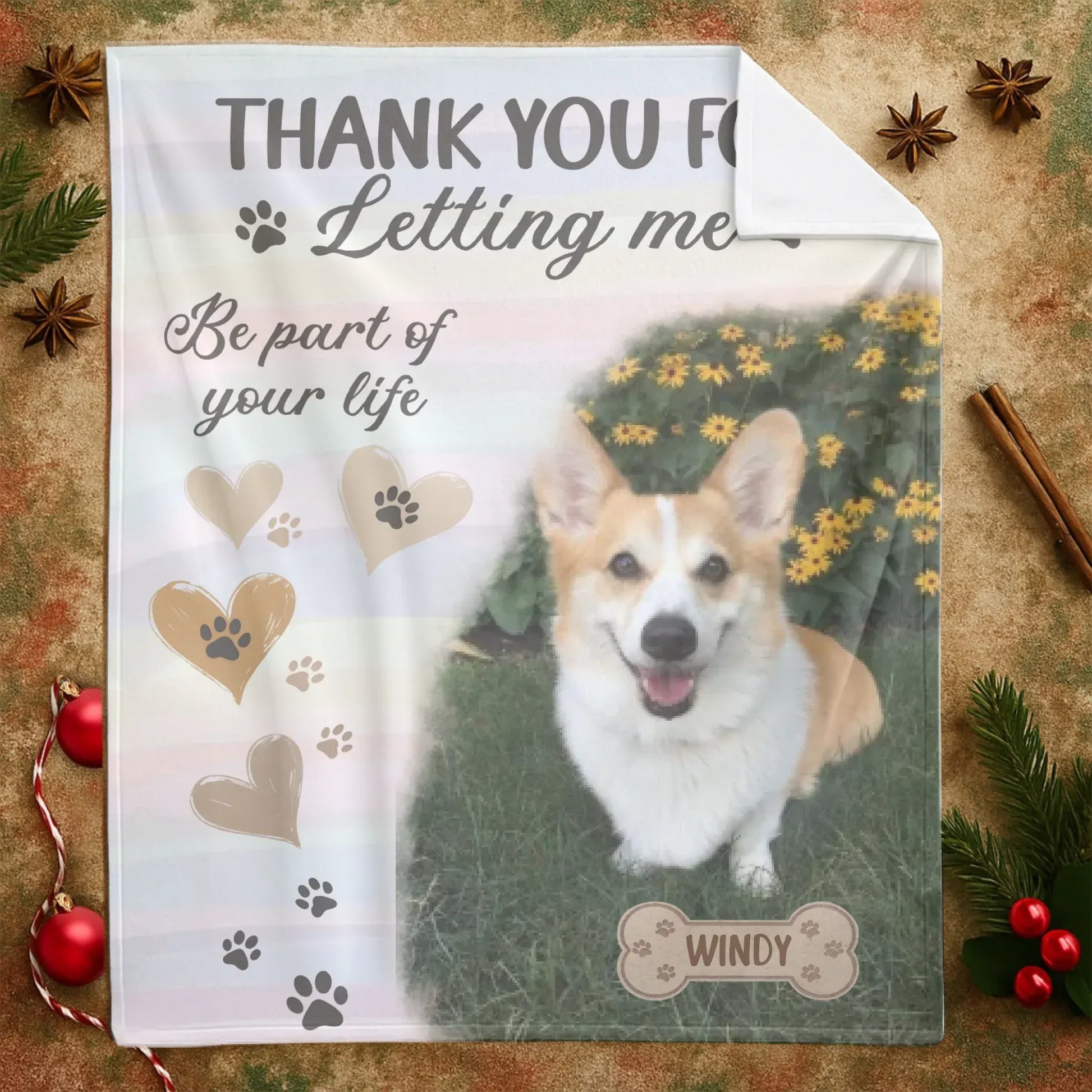 Personalized Blankets Thank You For Letting Me Be Part Of Your Life - Personalized Dog Photo Blanket