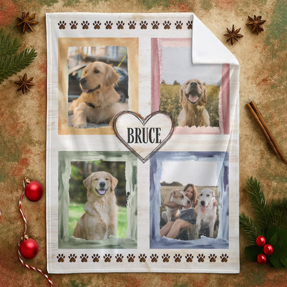 Personalized Blankets Forever In My Heart – Personalized Dog Photo Custom Blanket