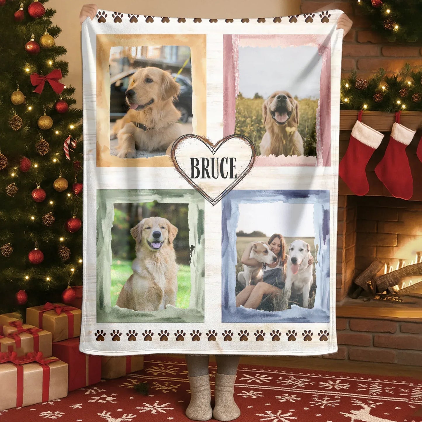 Personalized Blankets Forever In My Heart – Personalized Dog Photo Custom Blanket