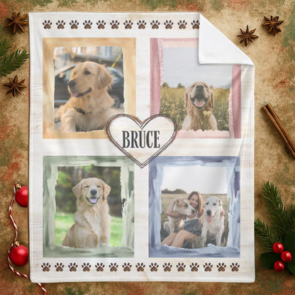 Personalized Blankets Forever In My Heart – Personalized Dog Photo Custom Blanket