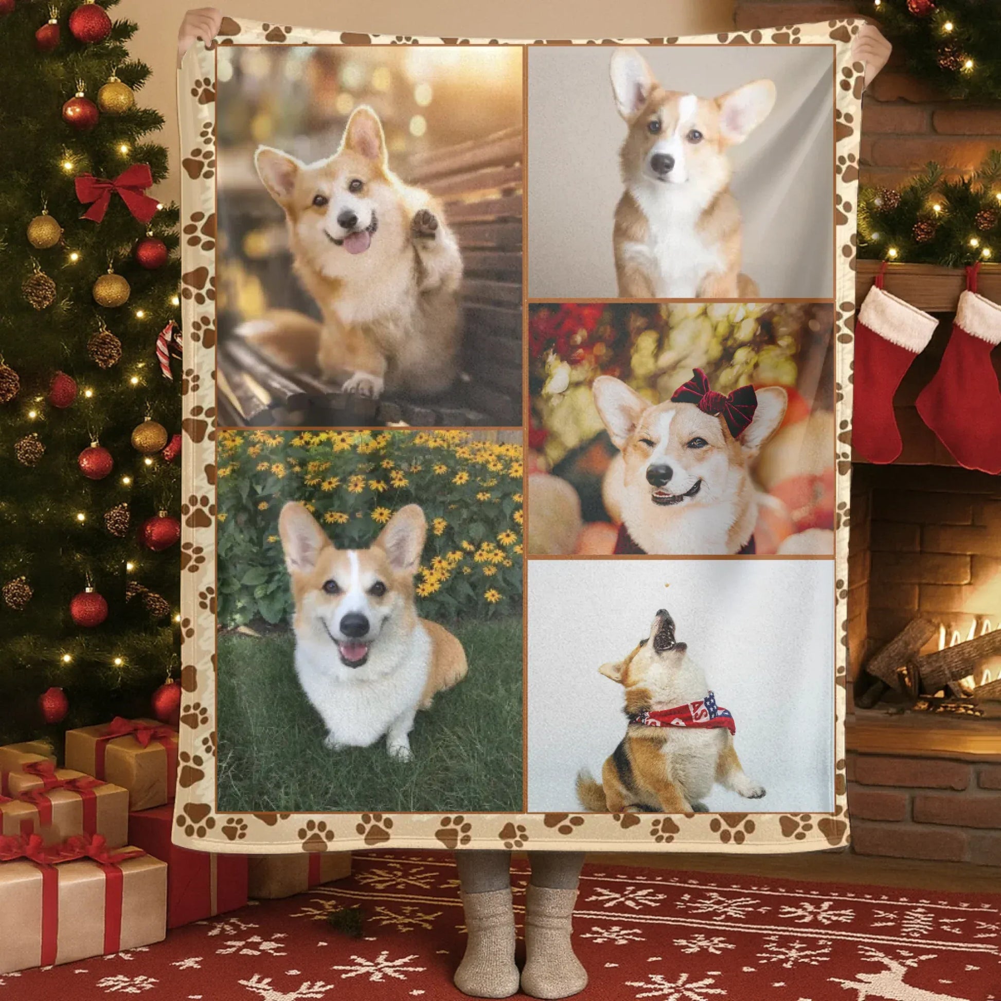 Personalized Blankets Blanket Custom KNT / White / 30x40in / 76x101cm Personalized Dog Photo Blanket - Custom Dog Collage Gift for Pet Lovers
