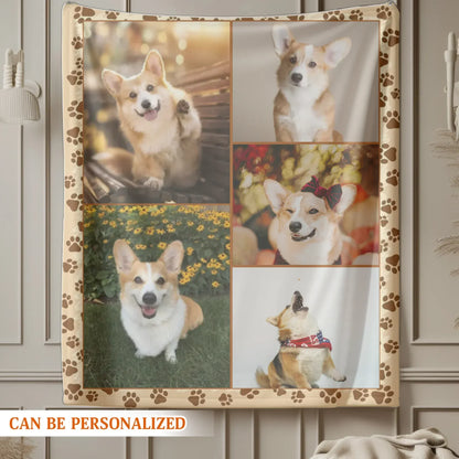 Personalized Blankets Personalized Dog Photo Blanket - Custom Dog Collage Gift for Pet Lovers