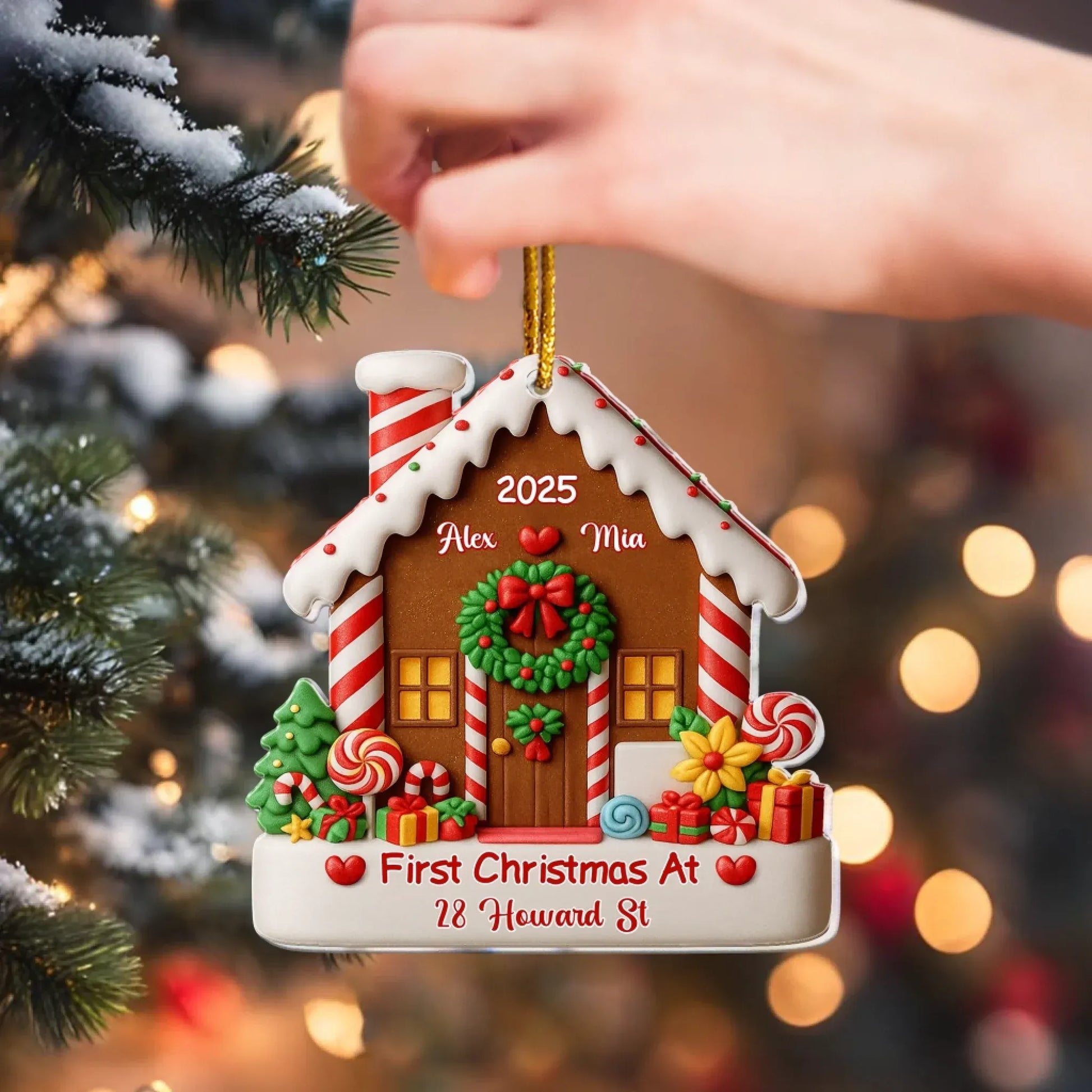 First Christmas In Our New Home - Housewarming Keepsake - Personalized Acrylic New Home Ornament