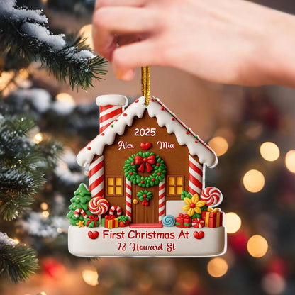 First Christmas In Our New Home - Housewarming Keepsake - Personalized Acrylic New Home Ornament