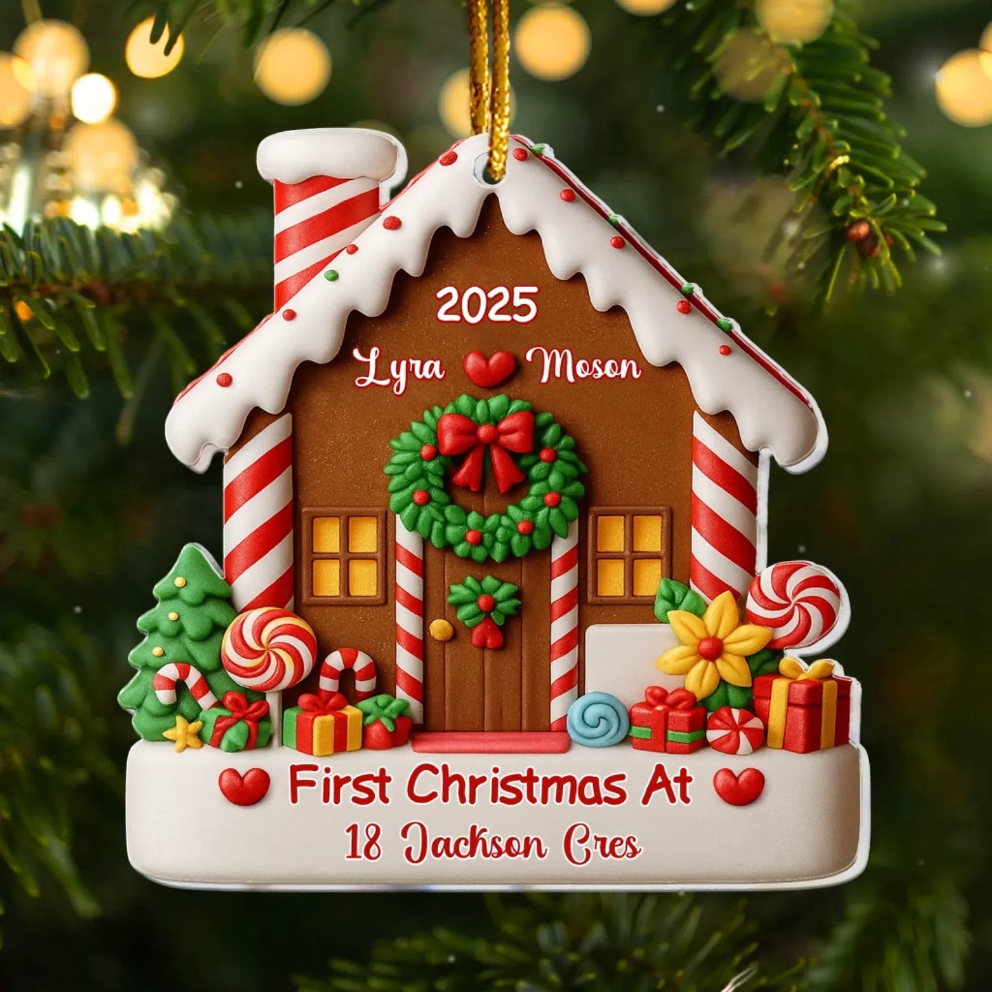First Christmas In Our New Home - Housewarming Keepsake - Personalized Acrylic New Home Ornament