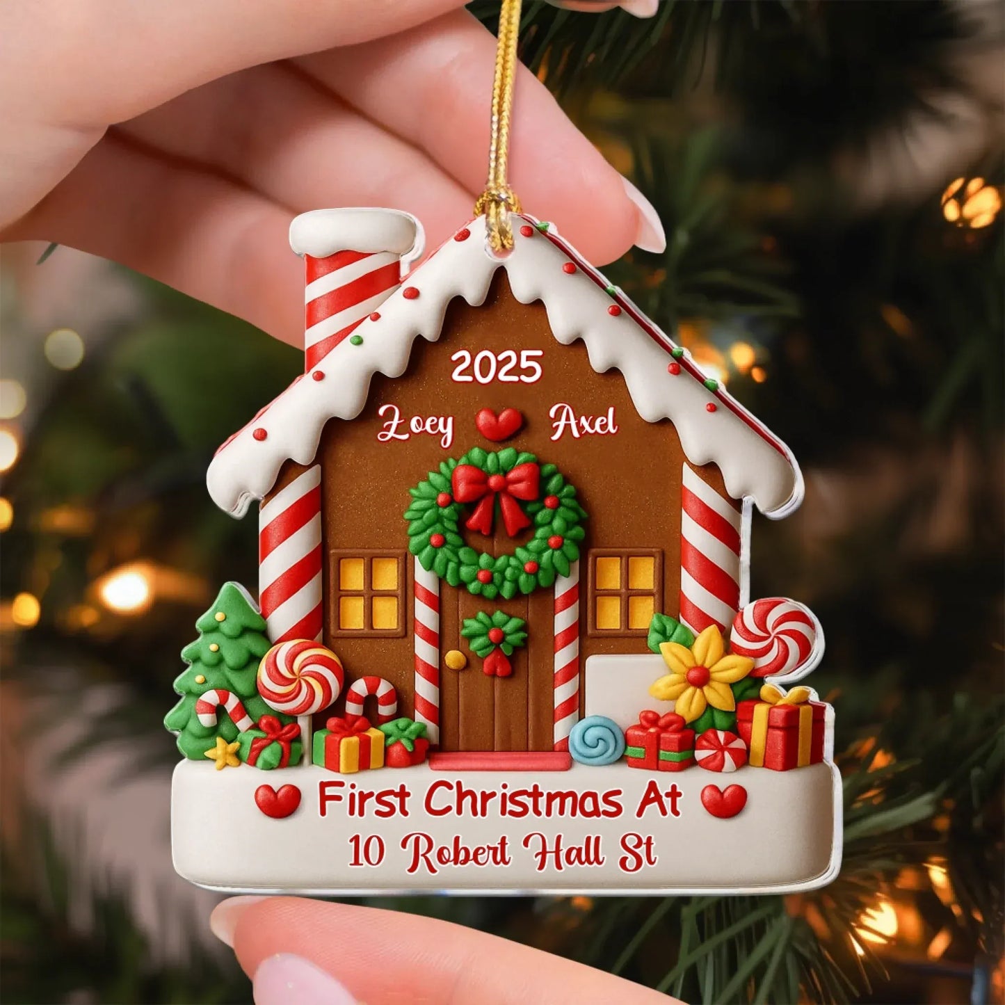 First Christmas In Our New Home - Housewarming Keepsake - Personalized Acrylic New Home Ornament