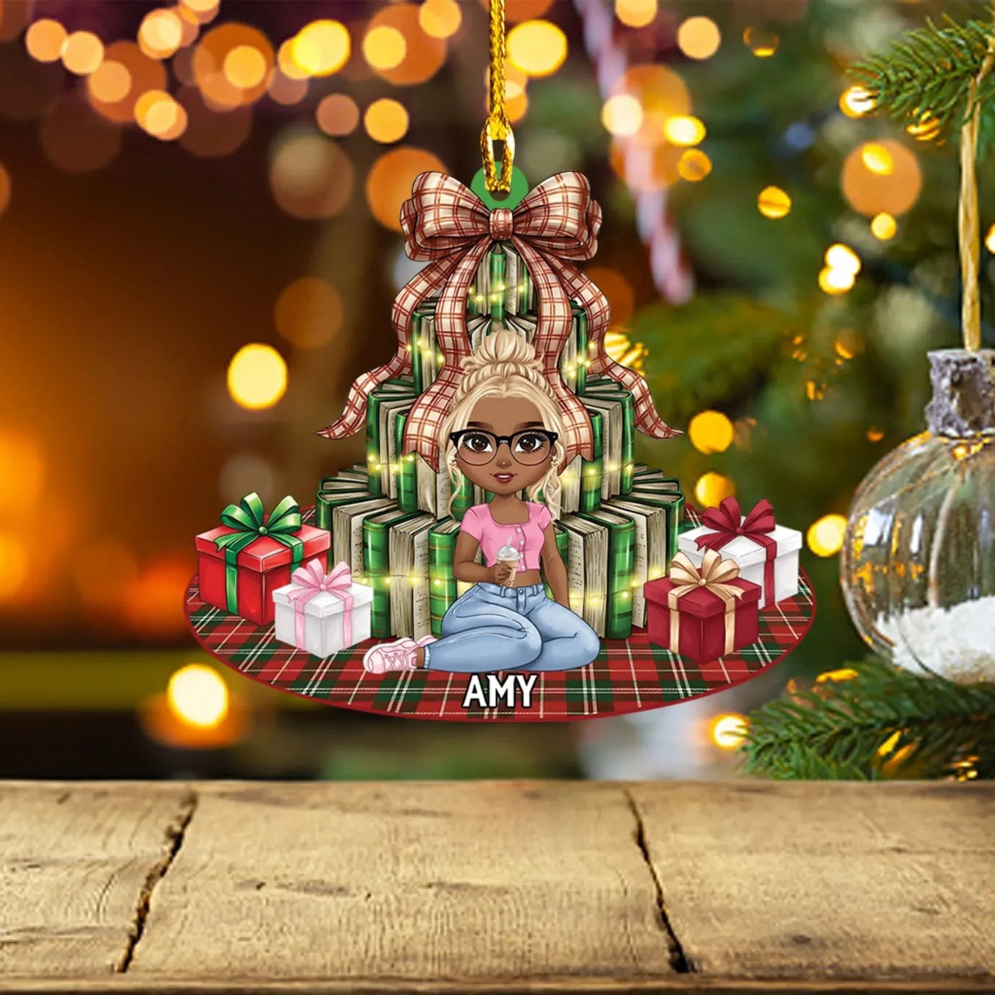 All I Want For Christmas Is Books - Personalized Book Lovers Custom Acrylic Ornament