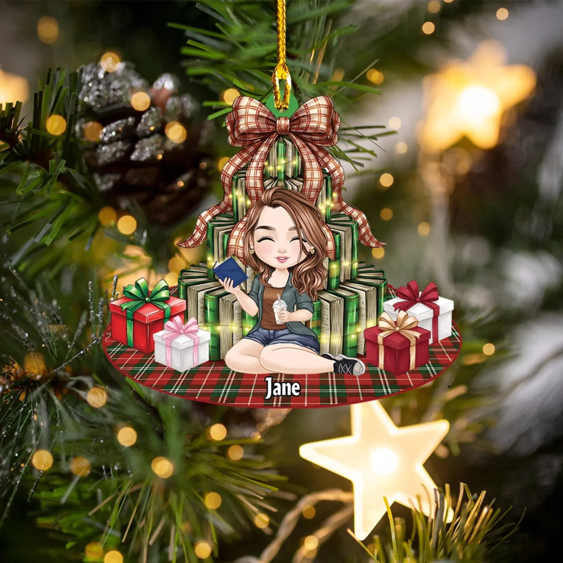 All I Want For Christmas Is Books - Personalized Book Lovers Custom Acrylic Ornament