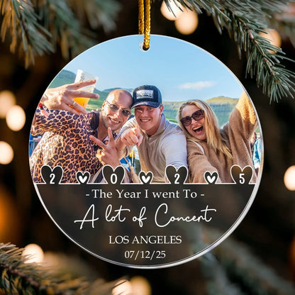 The Year I Went To A Lot Of Concerts - Siblings Friendship Gift -  Personalized Acrylic Photo Ornament