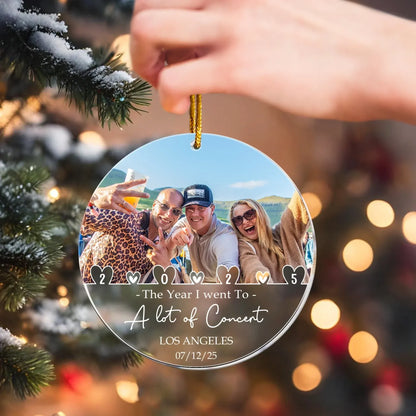 The Year I Went To A Lot Of Concerts - Siblings Friendship Gift -  Personalized Acrylic Photo Ornament