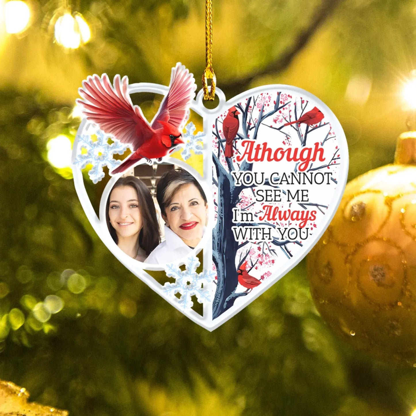 A Message From Heaven - Personalized Memorial Photo Custom Acrylic Ornament