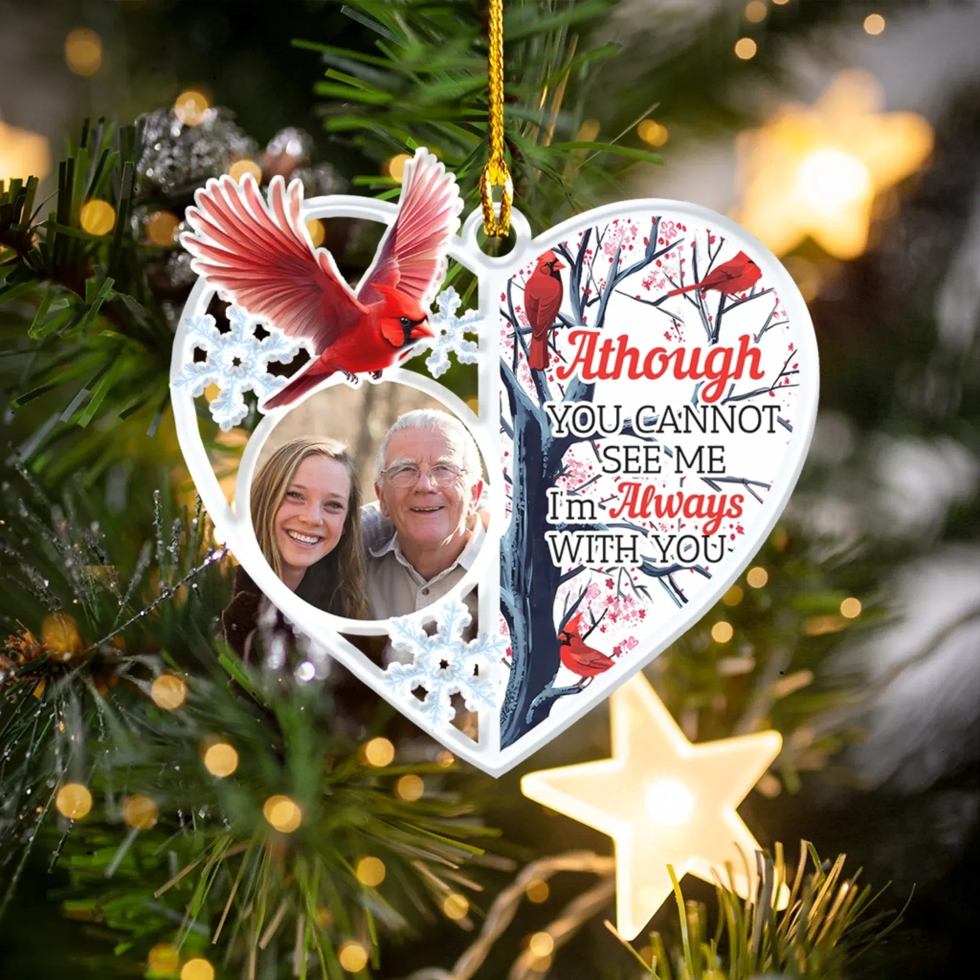 A Message From Heaven - Personalized Memorial Photo Custom Acrylic Ornament