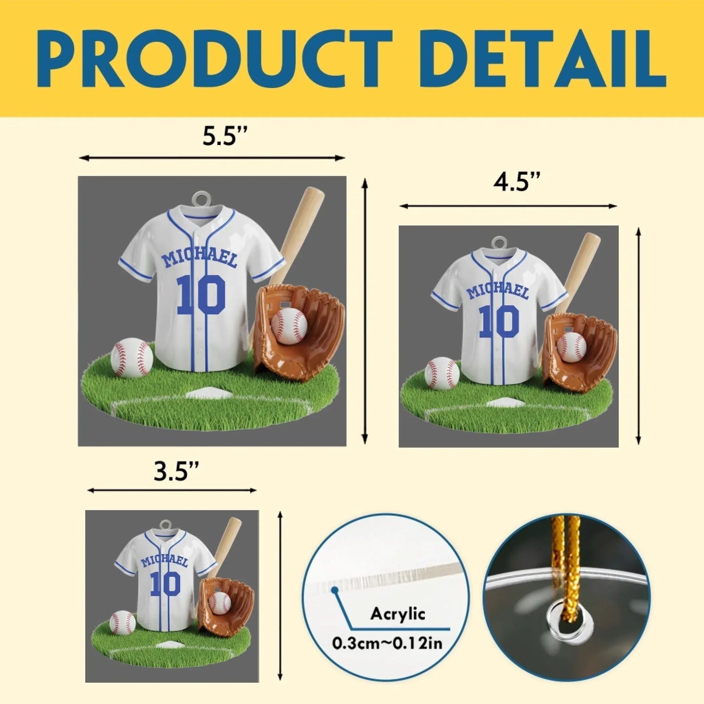 Go The Distance For The Love Of The Game - Personalized Sport Custom Acrylic Ornament