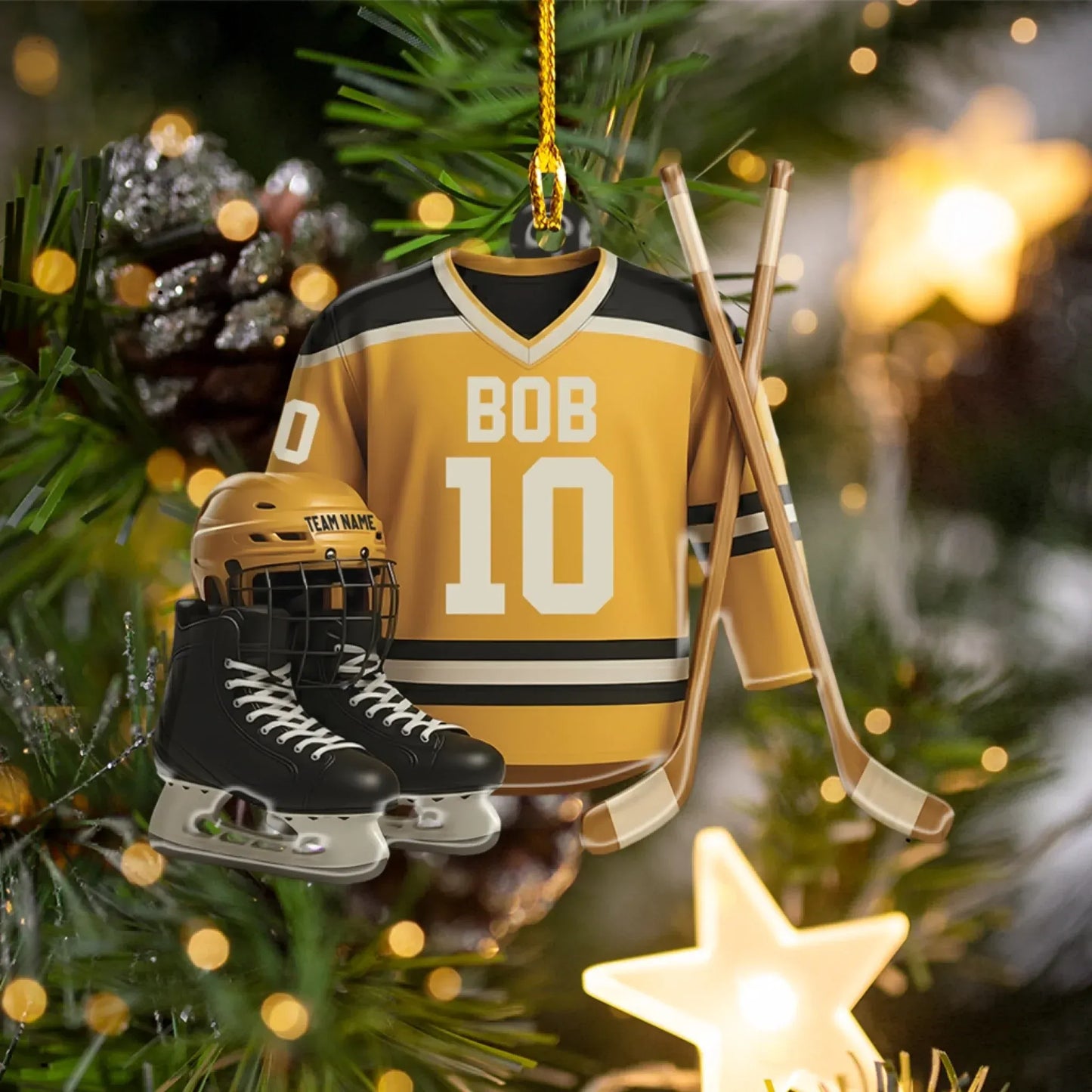Score A Goal With This Perfect Gift For Hockey Fans - Personalized Sport Custom Acrylic Ornament