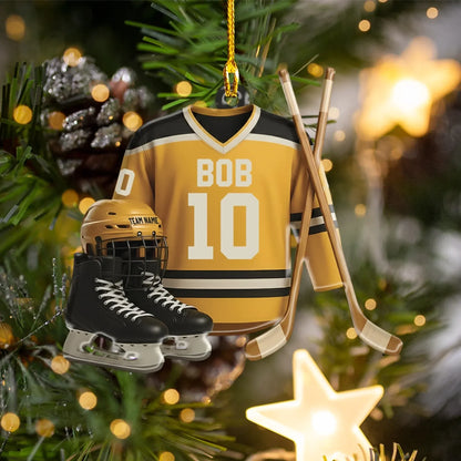 Score A Goal With This Perfect Gift For Hockey Fans - Personalized Sport Custom Acrylic Ornament