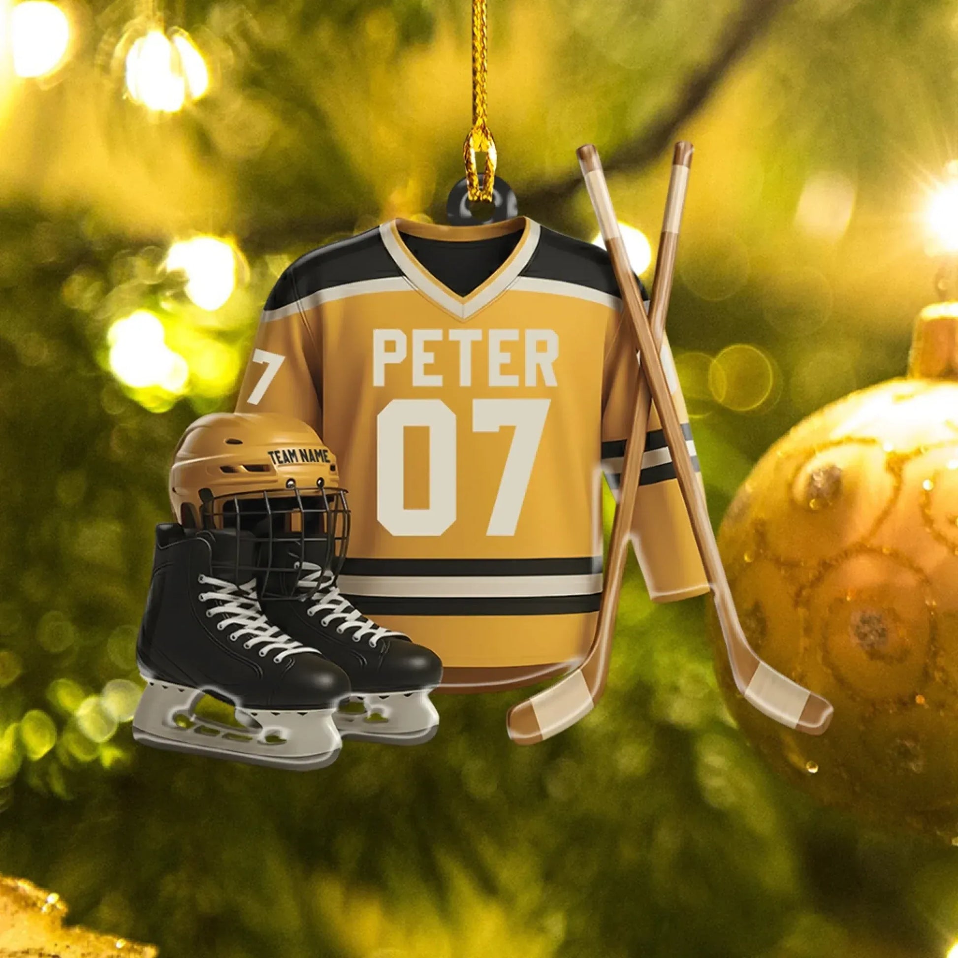 Score A Goal With This Perfect Gift For Hockey Fans - Personalized Sport Custom Acrylic Ornament