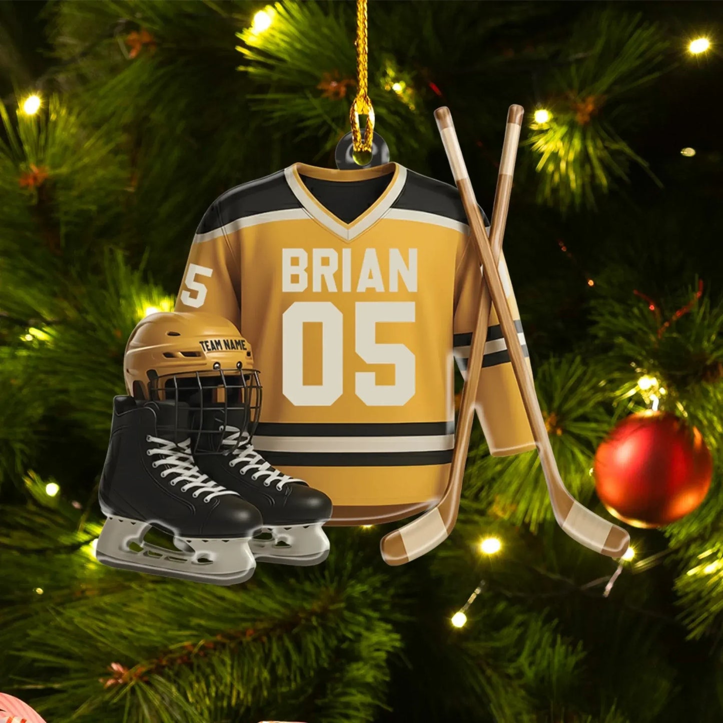 Score A Goal With This Perfect Gift For Hockey Fans - Personalized Sport Custom Acrylic Ornament